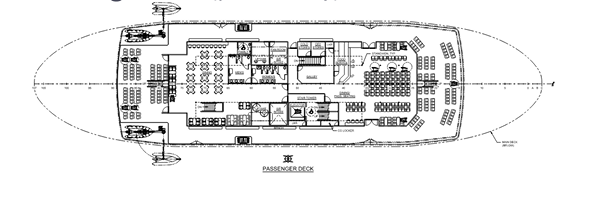 Preliminary design of passenger deck for new Cape May-Lewes ferry vessel
