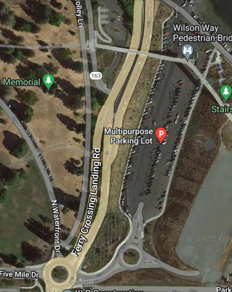 Multipurpose parking lot near Point Defiance ferry terminal