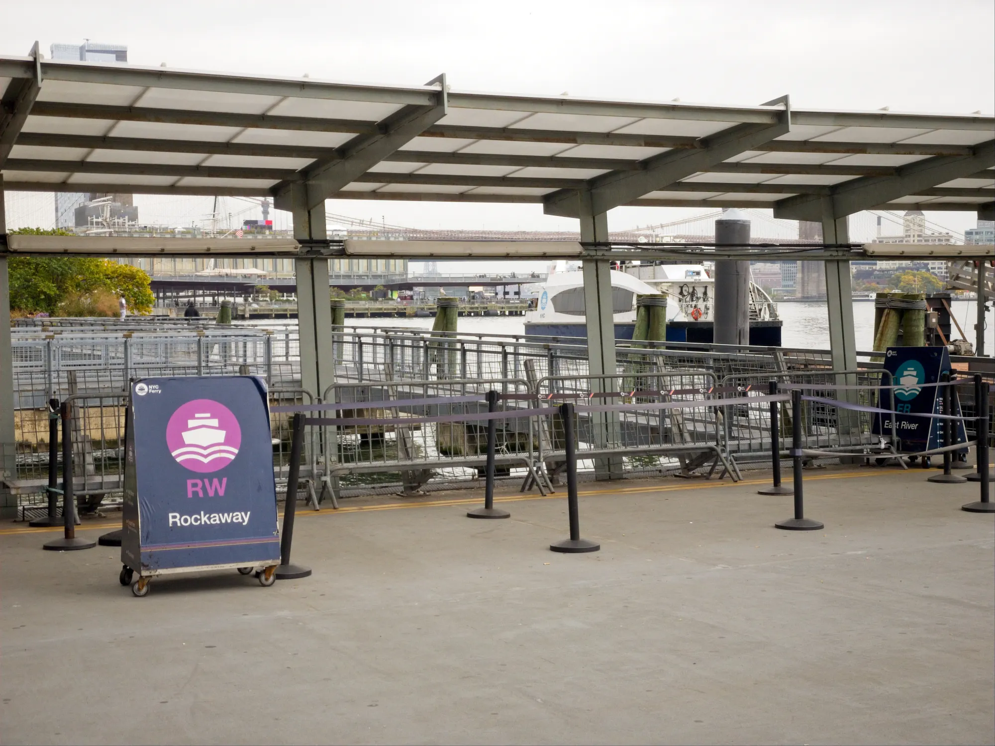 The Wall Street/Pier 11 ferry terminal for the Rockaway Ferry route